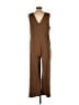 Uniqlo Solid Brown Jumpsuit Size L - photo 2
