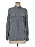 Express 100% Rayon Gray Long Sleeve Button-Down Shirt Size M - photo 1