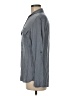 Express 100% Rayon Gray Long Sleeve Button-Down Shirt Size M - photo 5