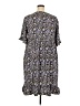 Ellos 100% Rayon Print Blue Gray Casual Dress Size 18 - photo 2