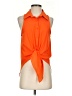 Paradise Orange Sleeveless Blouse Size S - photo 1