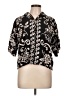 Good Luck Gem Paisley Black Short Sleeve Blouse Size L - photo 1