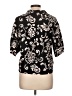 Good Luck Gem Paisley Black Short Sleeve Blouse Size L - photo 2