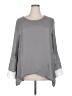 David Lerner 100% Polyester Gray 3/4 Sleeve Blouse Size 2X - photo 1