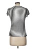 Max Studio Stripes Silver Short Sleeve T-Shirt Size L - photo 2