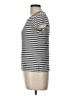 Max Studio Stripes Silver Short Sleeve T-Shirt Size L - photo 5