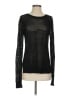 ETC Black Long Sleeve Silk Top Size S - photo 1