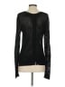 ETC Black Long Sleeve Silk Top Size S - photo 2