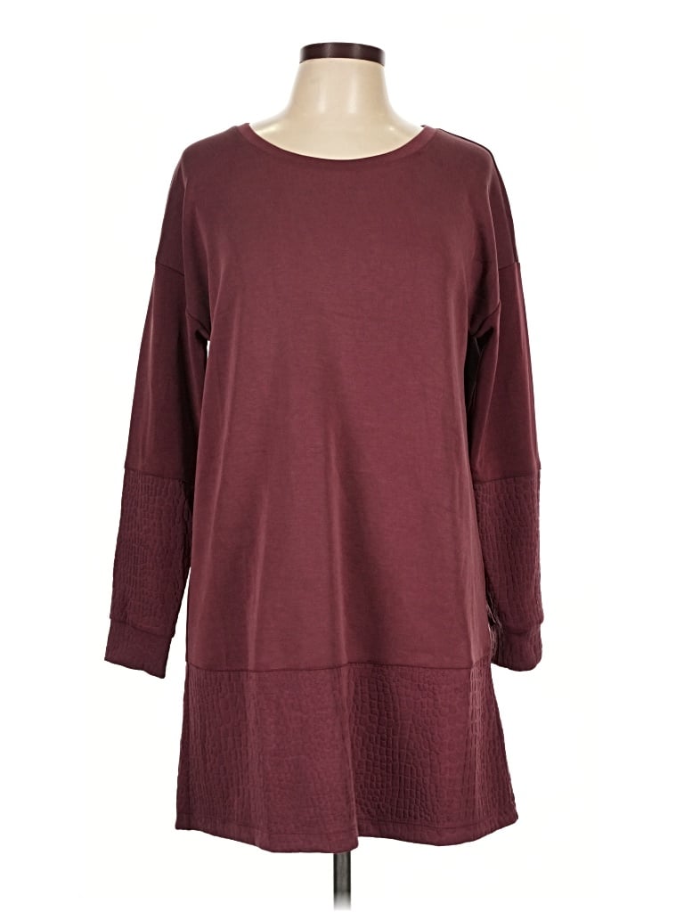 Pre-owned Cable & Gauge Casual Dress In Burgundy