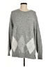 Elle Argyle Gray Pullover Sweater Size M - photo 1
