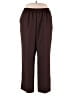 Alfred Dunner Solid Brown Casual Pants Size 18 - photo 1