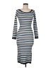 No Comment Stripes Blue Casual Dress Size M - photo 1