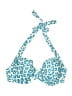 Calvin Klein Animal Print Blue Swimsuit Top Size M - photo 1