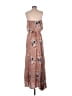 AaKaa 100% Rayon Floral Brown Casual Dress Size M - photo 2