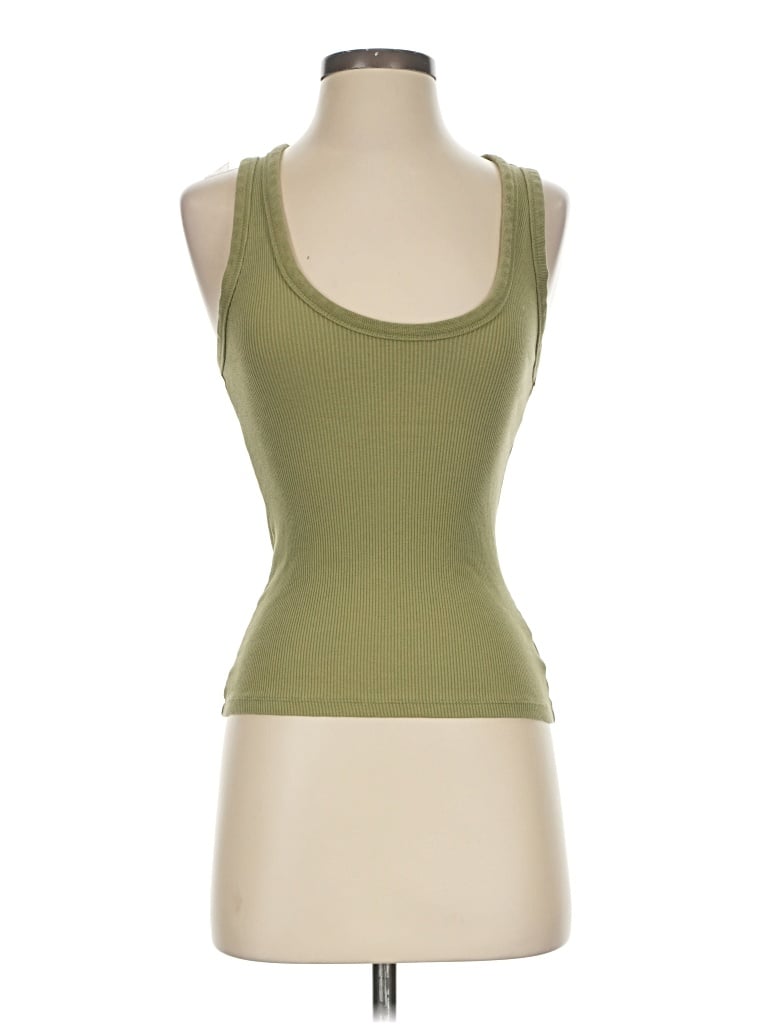 Pre-owned Universal Thread Tank Top Green Halter Neckline Tops