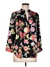 Natori Floral Black 3/4 Sleeve Blouse Size M - photo 1