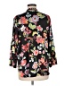 Natori Floral Black 3/4 Sleeve Blouse Size M - photo 2