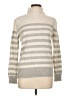 Massimo Dutti Stripes Silver Turtleneck Sweater Size L - photo 1