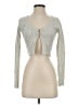 Happily Grey Metallic Silver Cardigan Size XS - photo 1