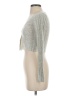 Happily Grey Metallic Silver Cardigan Size XS - photo 5