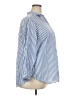 Old Navy 100% Cotton Stripes Blue 3/4 Sleeve Button-Down Shirt Size 2X - photo 4