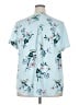 Torrid 100% Polyester Floral Teal Short Sleeve Blouse Size 2X Plus (2) - photo 2