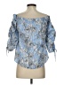 Timing Blue 3/4 Sleeve Blouse Size S - photo 2