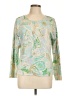Sigrid Olsen Paisley Green Cardigan Size Lg Petite - photo 1