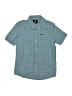 Volcom Polka Dots Teal Short Sleeve Button-Down Shirt Size 10 - 12 - photo 1