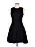 Sandro 100% Polyester Solid Black Cocktail Dress Size Med (2) - photo 1