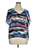 Guess Blue Short Sleeve Blouse Size XL - photo 1