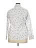 Lands' End 100% Supima Cotton Floral White Long Sleeve Button-Down Shirt Size 18 - photo 2