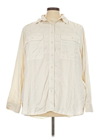 Lane Bryant Long Sleeve Button-Down Shirt (view 1)