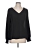 Worthington 100% Polyester Black Long Sleeve Blouse Size L - photo 1