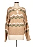 Full Circle Trends With Love 100% Acrylic Chevron-herringbone Tan Pullover Sweater Size L - photo 1