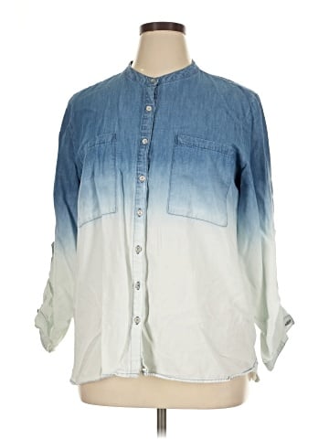 Vintage America Blues 3/4 Sleeve Button-Down Shirt (view 1)