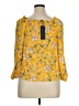 Eclair 100% Polyester Yellow 3/4 Sleeve Blouse Size XL - photo 2