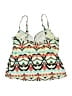 Croft & Barrow Print Green Swimsuit Top Size 10 - photo 2