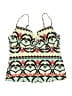 Croft & Barrow Print Green Swimsuit Top Size 10 - photo 1