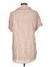 BeachLunchLounge Stripes Tan Short Sleeve Blouse Size L - photo 2