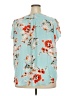 Fun2Fun 100% Polyester Floral Teal Short Sleeve Blouse Size 2X - photo 2