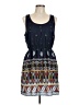 Quiksilver 100% Polyester Print Blue Casual Dress Size L - photo 1