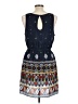 Quiksilver 100% Polyester Print Blue Casual Dress Size L - photo 2