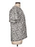 Ann Taylor LOFT Gray Short Sleeve Blouse Size L - photo 4