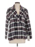 Zara Basic Plaid Burgundy Blazer Size L - photo 1