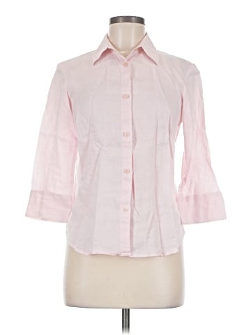 Zara Basic 3/4 Sleeve Button-Down Shirt (view 1)