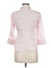 Zara Basic 100% Ramie Pink 3/4 Sleeve Button-Down Shirt Size M - photo 2
