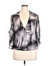 Halston Heritage 100% Polyester Gray 3/4 Sleeve Blouse Size XL - photo 1