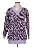 Ann Taylor Animal Print Purple Pullover Sweater Size M - photo 1