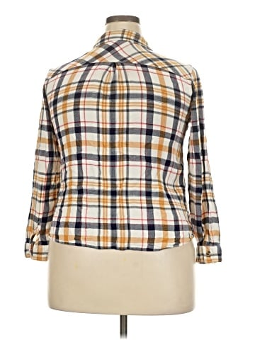 Maurices 3/4 Sleeve Button-Down Shirt (view 2)